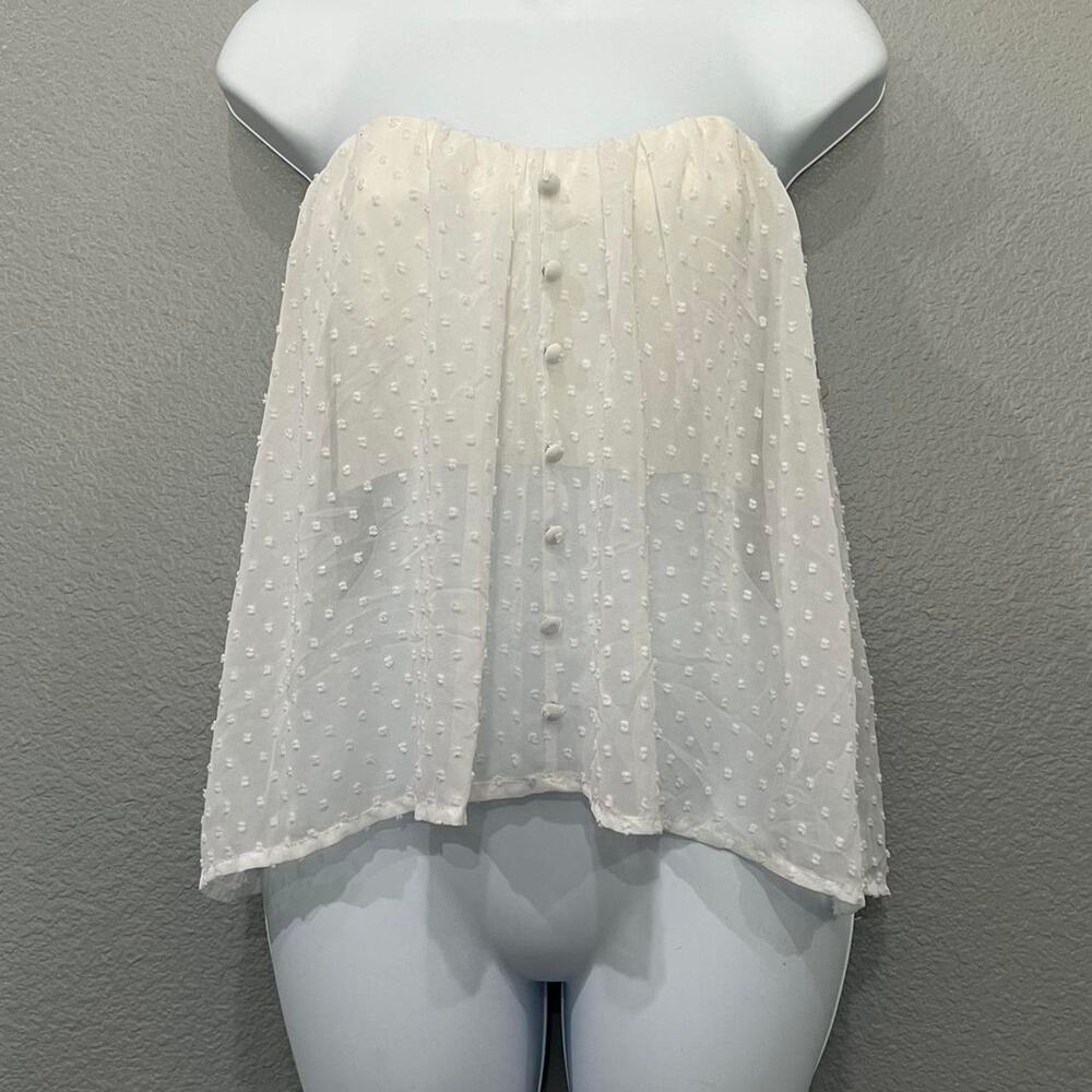 Shinestar strapless cropped top